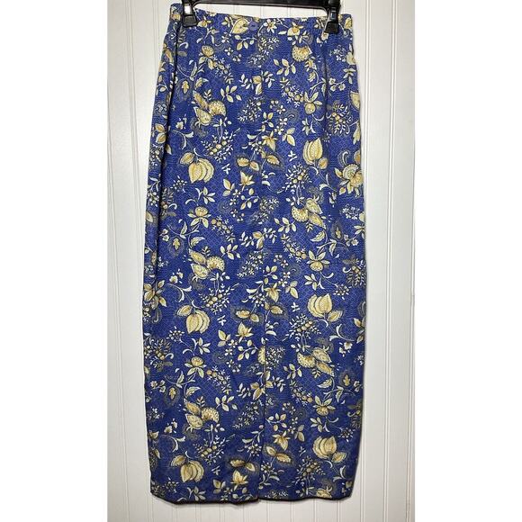 River Ridge Trading Co Maxi Shirt Size 8 Blue Yellow Flowers - Picture 4 of 8